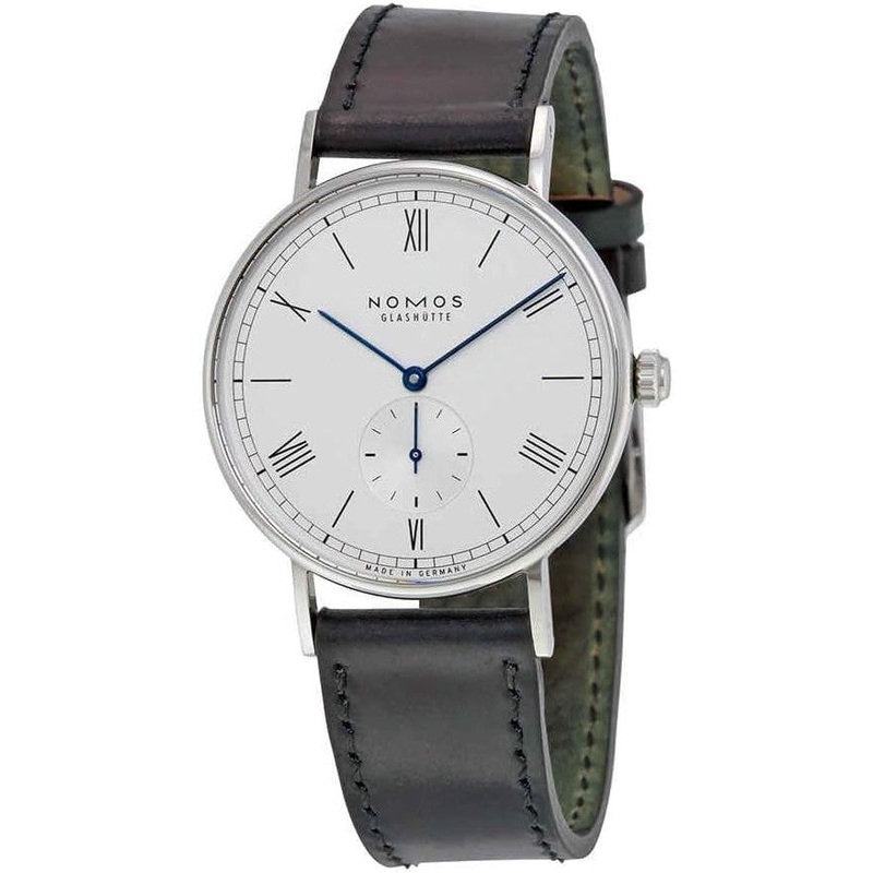 Nomos Ludwig 38 White Dial Black Leather Men’s Watch 234