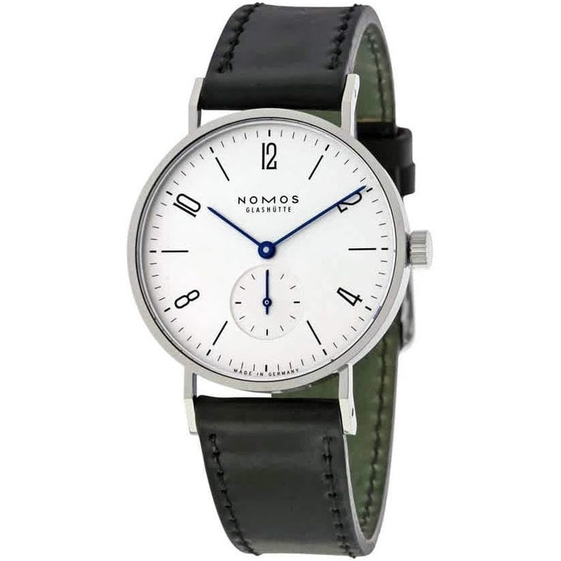 Nomos Tangente Galvanized White Dial Black Leather Men’s Watch 101