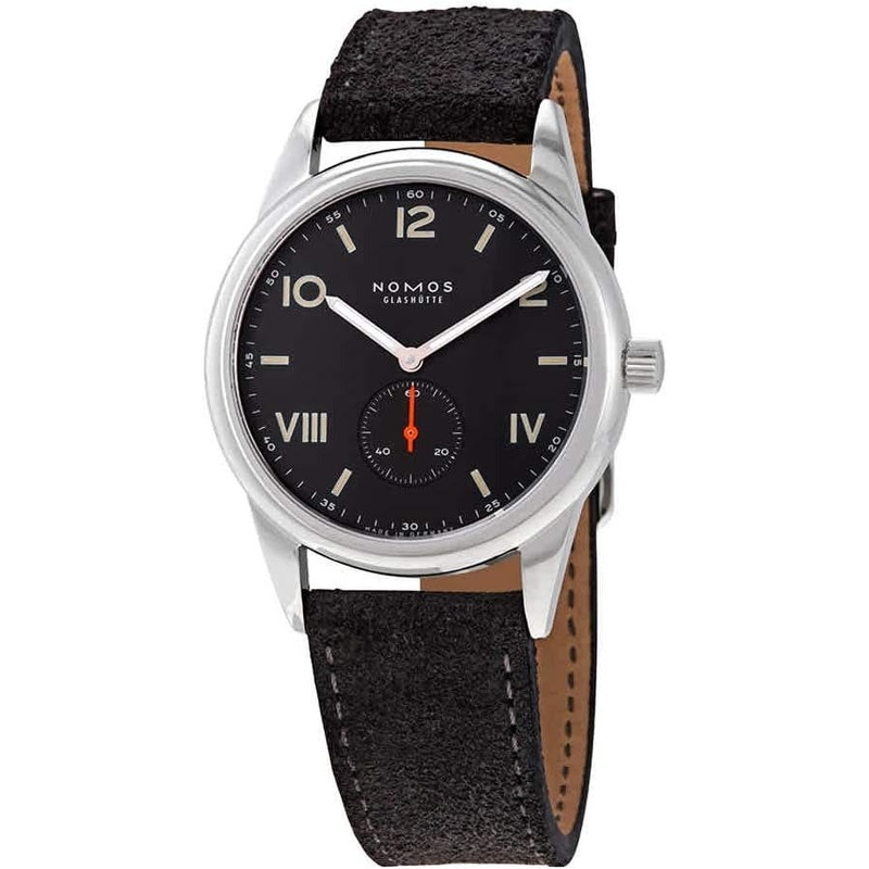 Nomos Club Campus Black Dial Black Leather Men’s Watch 736