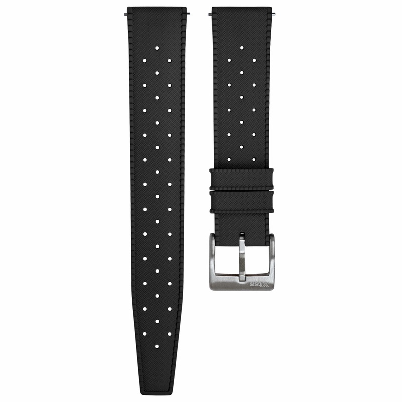 Black Tropical Rubber Strap