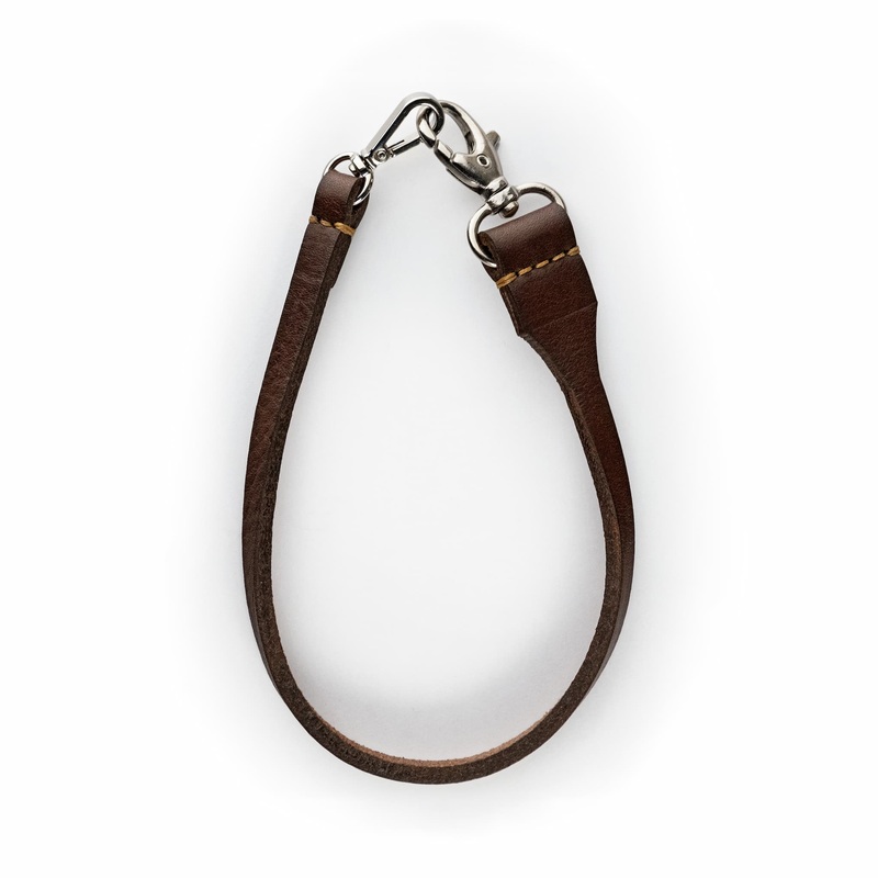 Pocket Watch Leather Strap Dark Brown