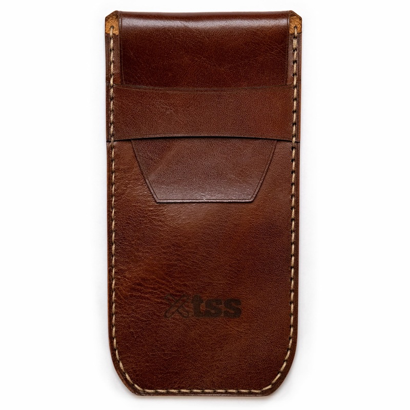 Single Watch Chocolate Leather Pouch