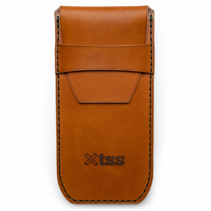 Single Watch Honey Leather Pouch