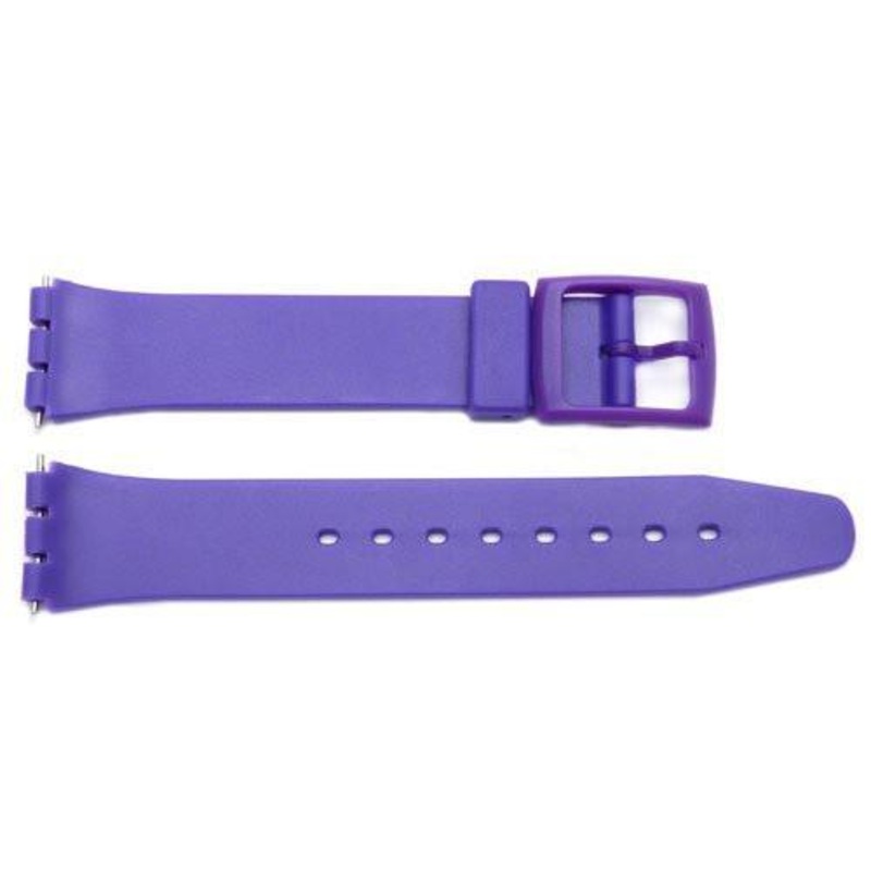 Soft Purple PVC Swatch Style Watch Strap Purple