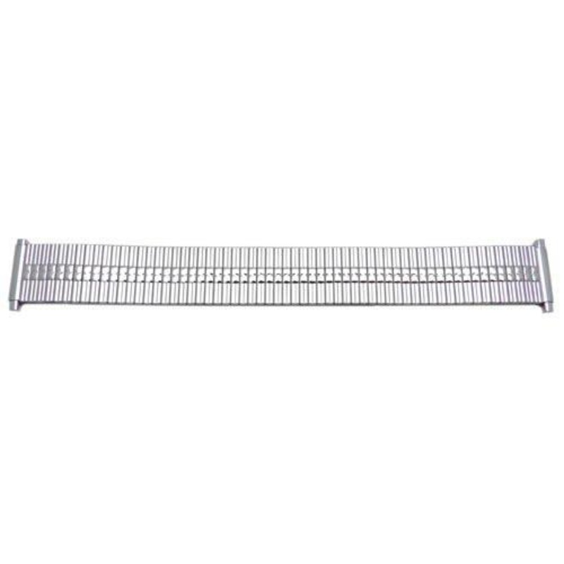 Bandino Slim Polished Stainless Steel 16-20mm Expansion Watch Band Silver