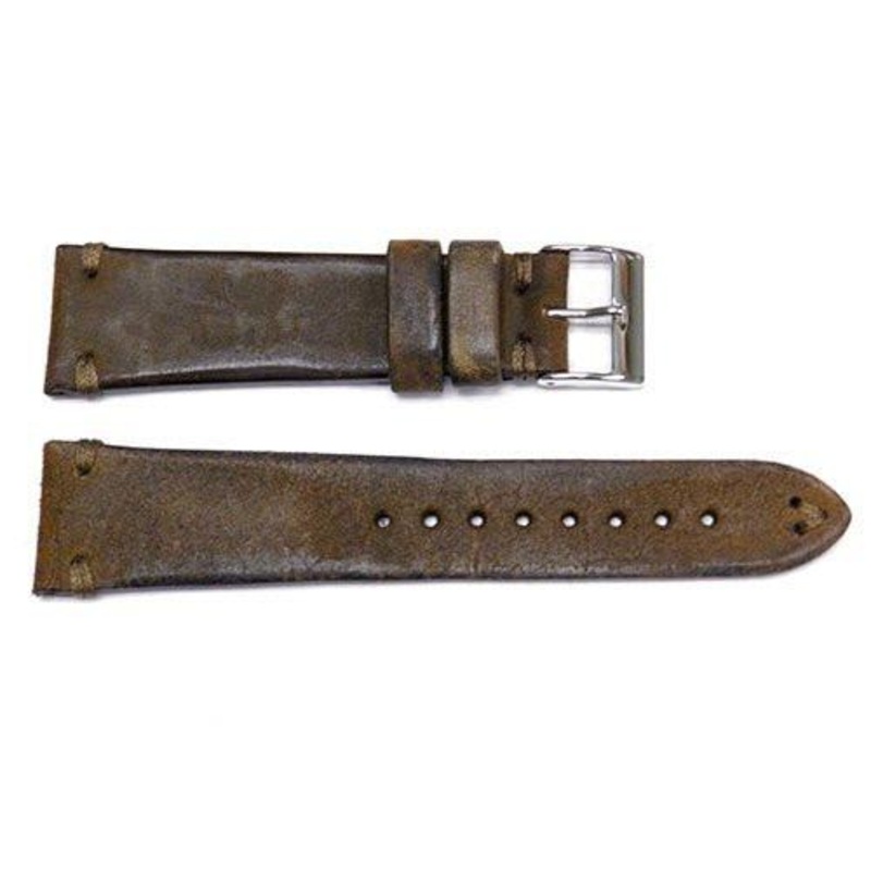 Vintage Handmade Vintage Brown Leather Watch Band Brown