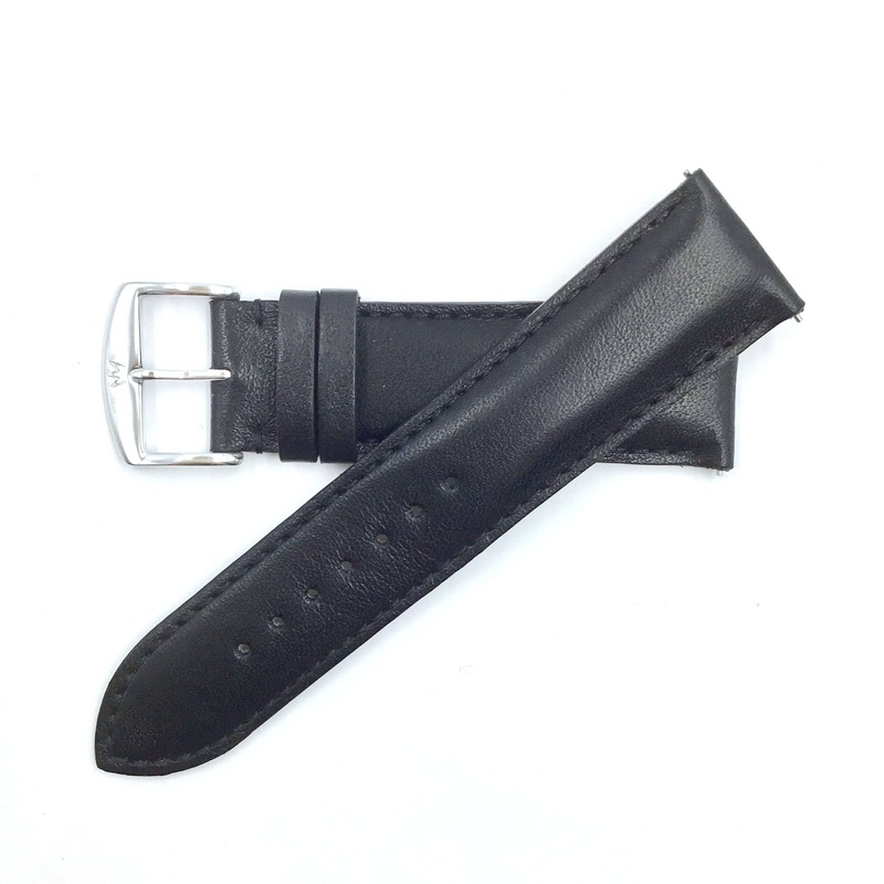 ZRC 301 Black Genuine Leather 16mm-22mm Watch Band