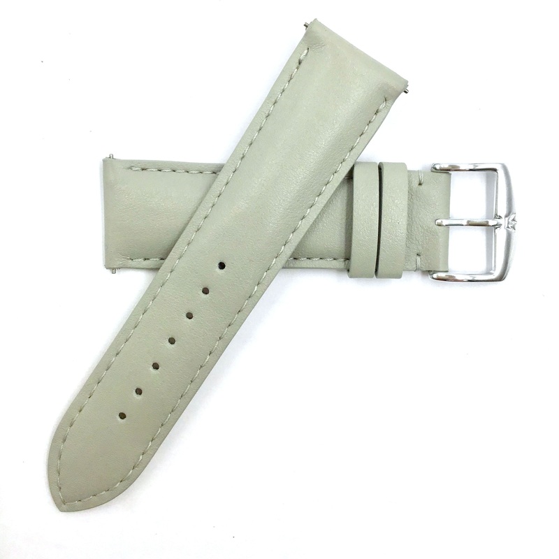 ZRC 301 Gray Genuine Leather 16mm-22mm Watch Band