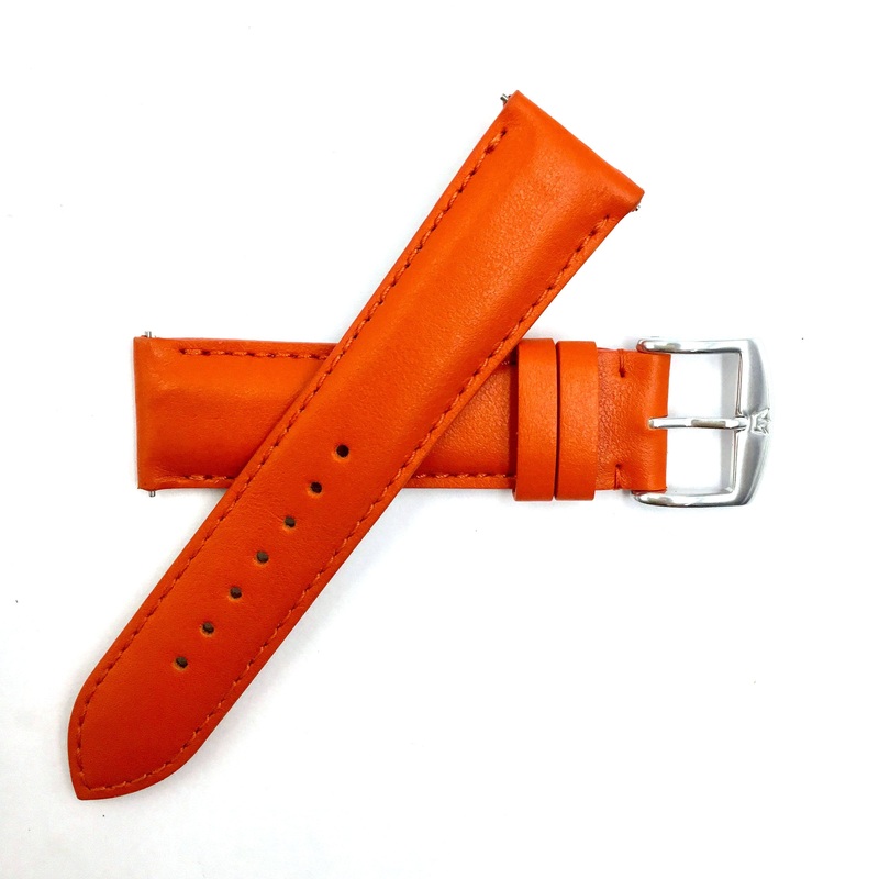 ZRC 301 Orange Genuine Leather 16mm-22mm Watch Band