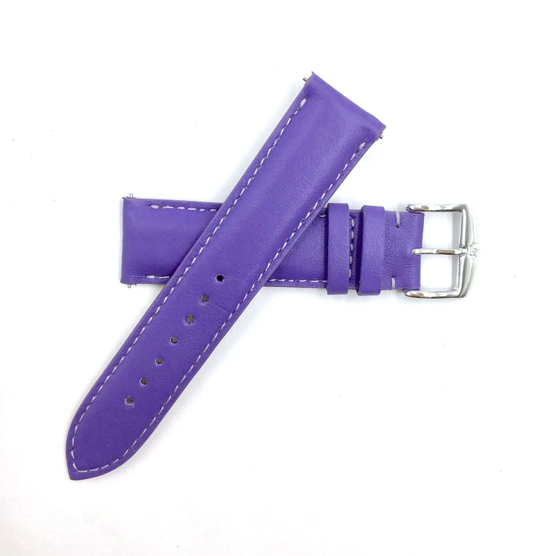 ZRC 301 Purple Genuine Leather 16mm-22mm Watch Band