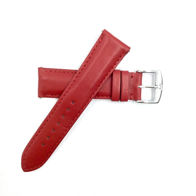 ZRC 301 Red Genuine Leather 16mm-22mm Watch Band
