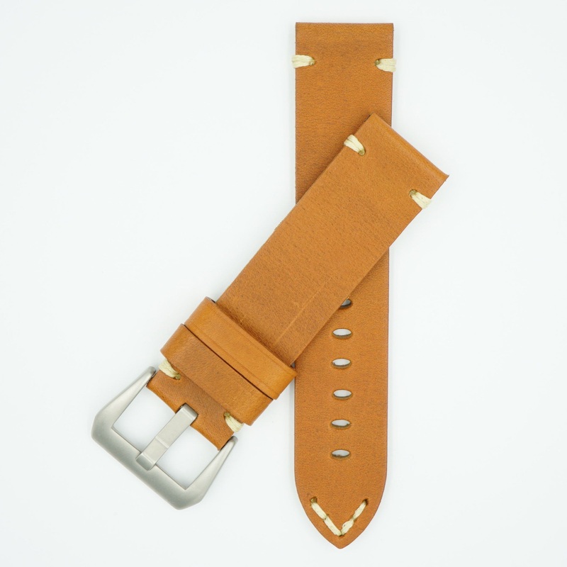 Vintage Heavy Tan Leather Watch Strap