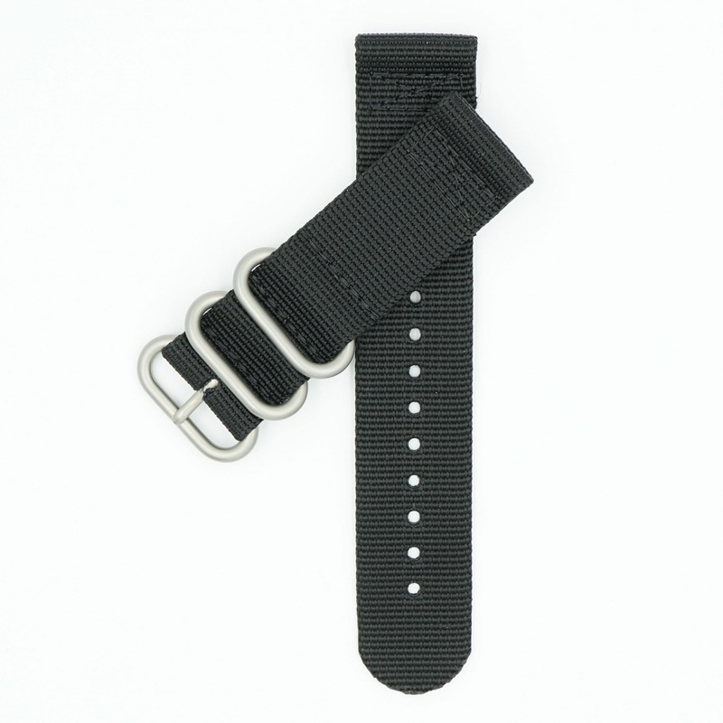Two Piece Ballistic Nylon Watch Strap – Black