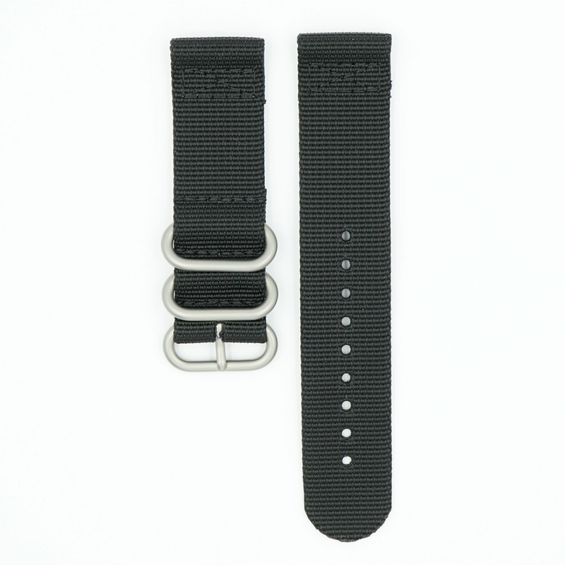 Two Piece Ballistic Nylon Watch Strap – Black