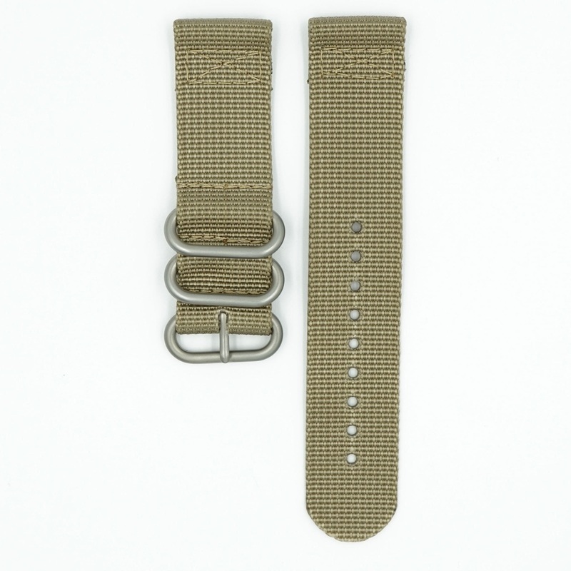 Two Piece Ballistic Nylon Watch Strap – Khaki