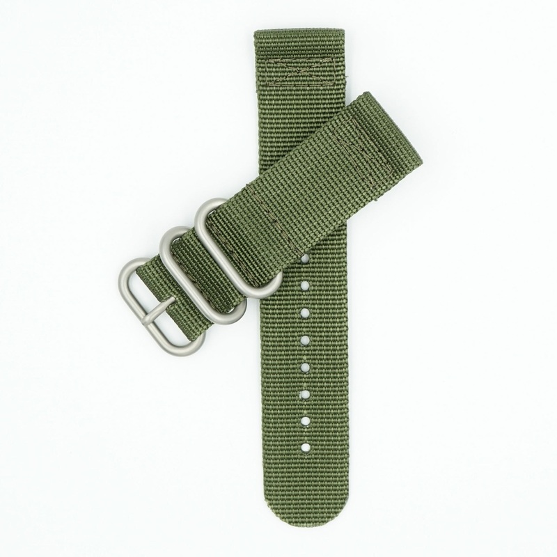 Two Piece Ballistic Nylon Watch Strap – Olive