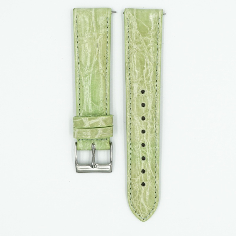 Womens Crocodile Watch Strap – Apple Green