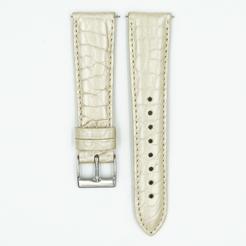 Womens Crocodile Watch Strap – Beige