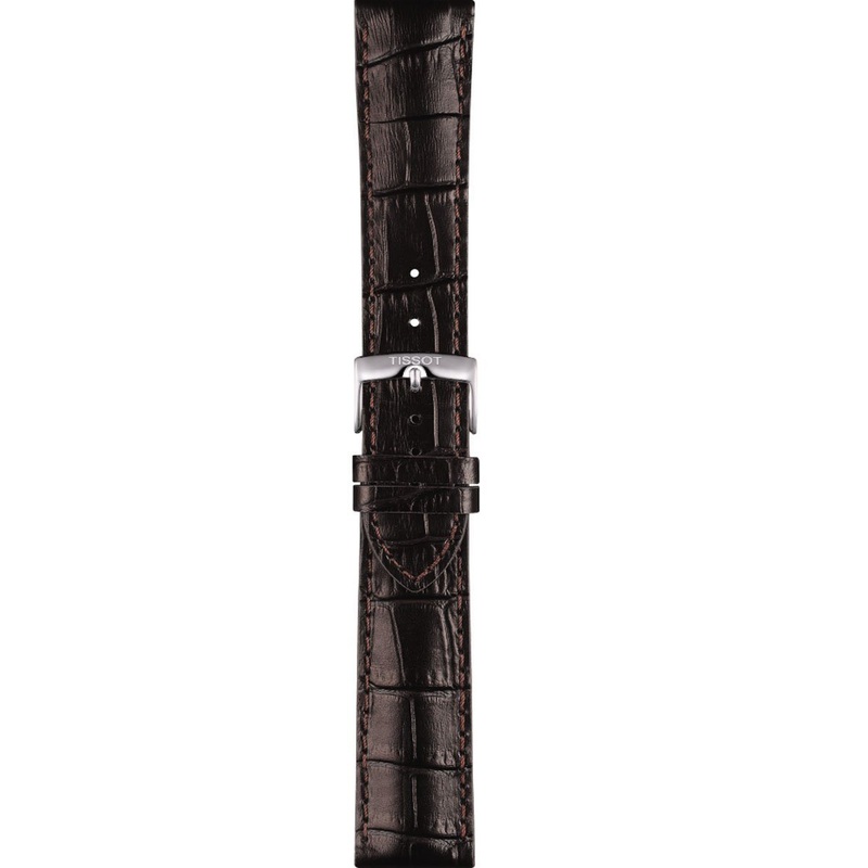 TISSOT GENT XL CLASSIC 22MM BROWN LEATHER STRAP Brown