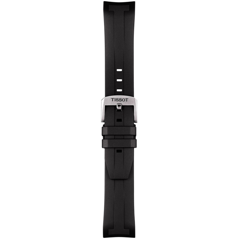 TISSOT SEASTAR 1000 CHRONOGRAPH 22MM BLACK RUBBER STRAP Black