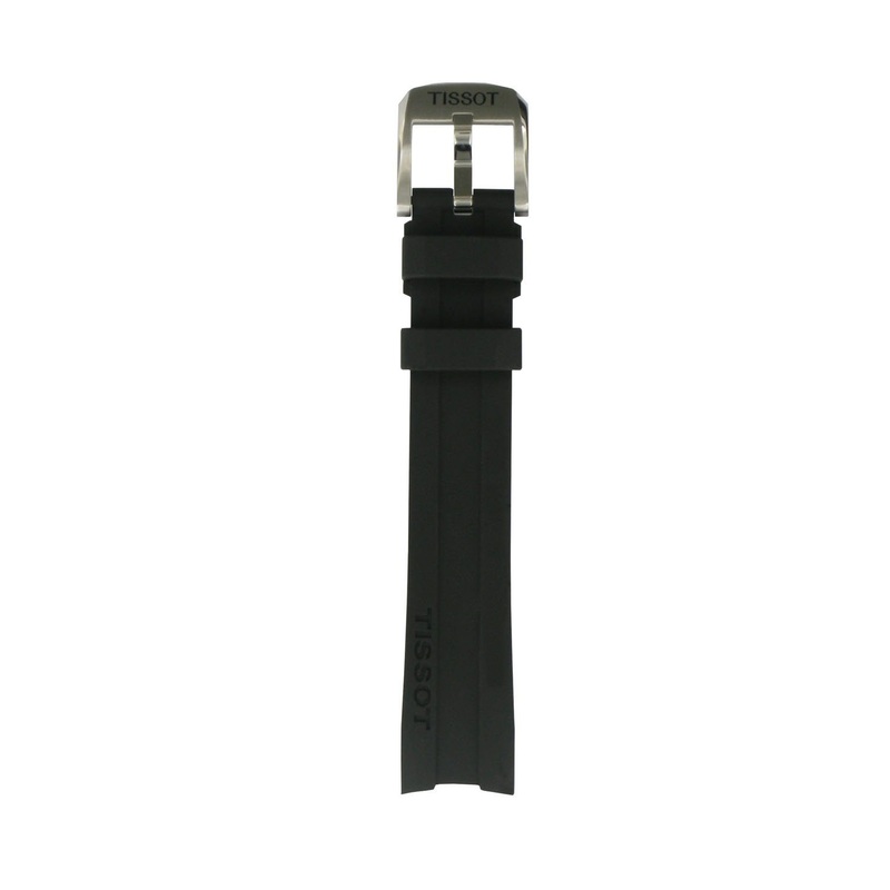 Tissot Strap T603032879 PRC 200 Black Silicone Rubber Strap 19mm Black