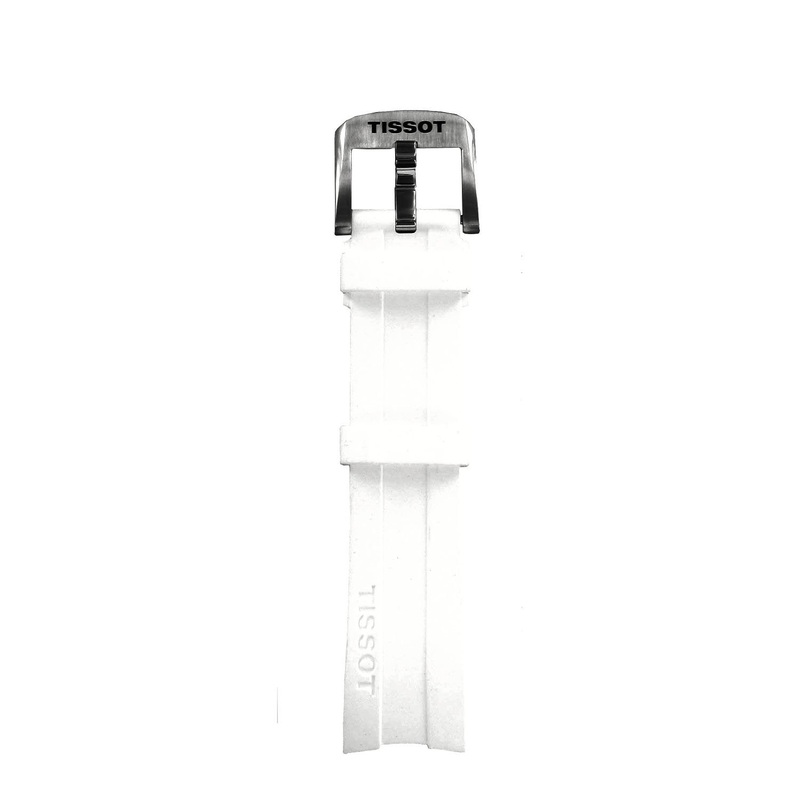 Tissot Strap T603033253 PRC 200 White Silicone Rubber 19mm White