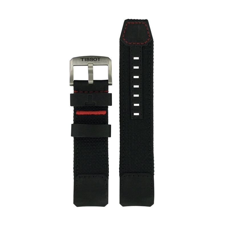 Tissot Strap T604037684 T-Touch Solar Black Leather Strap 22mm Black