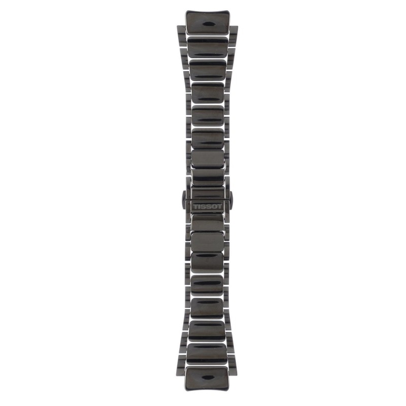 Tissot 27mm T-Moments ll Black Coated Steel Bracelet Black