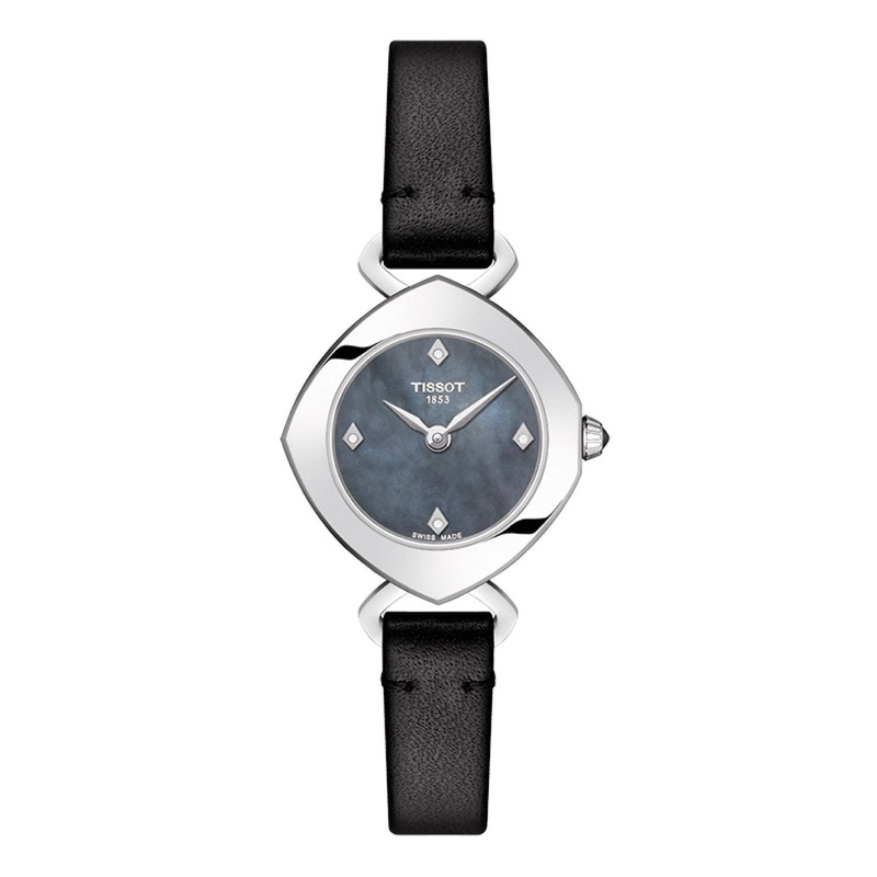 Tissot 8mm Femini-T Black Leather Strap Black