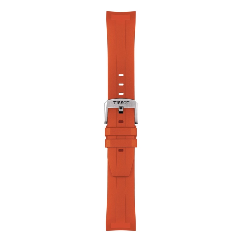 Tissot 22mm Seastar Orange Silicone Rubber Strap Orange