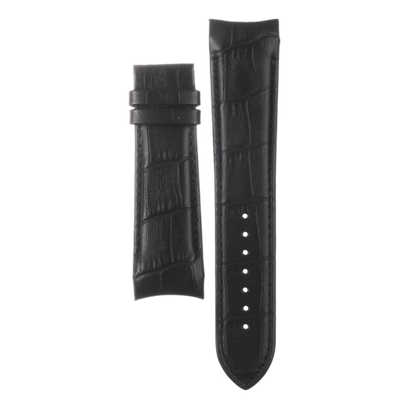 Tissot 23mm Couturier Black Leather Strap without Buckle Black