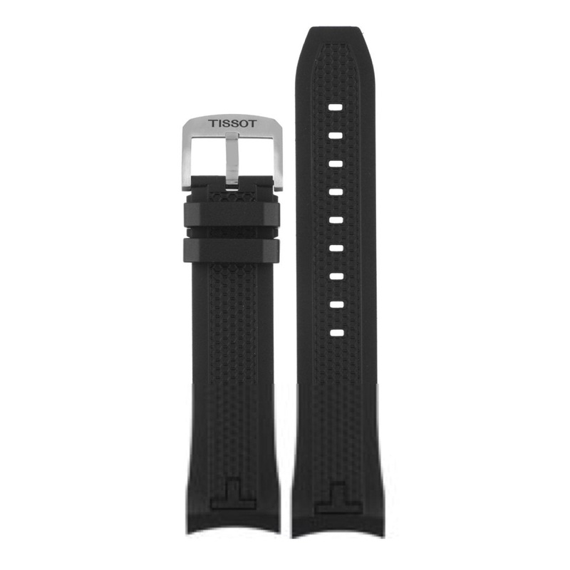 Tissot 23mm PRS 516 Black Silicone Rubber Strap Black