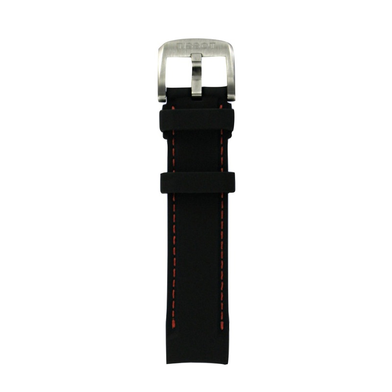 Tissot Strap 19mm Quickster Black Silicone Rubber Strap Black