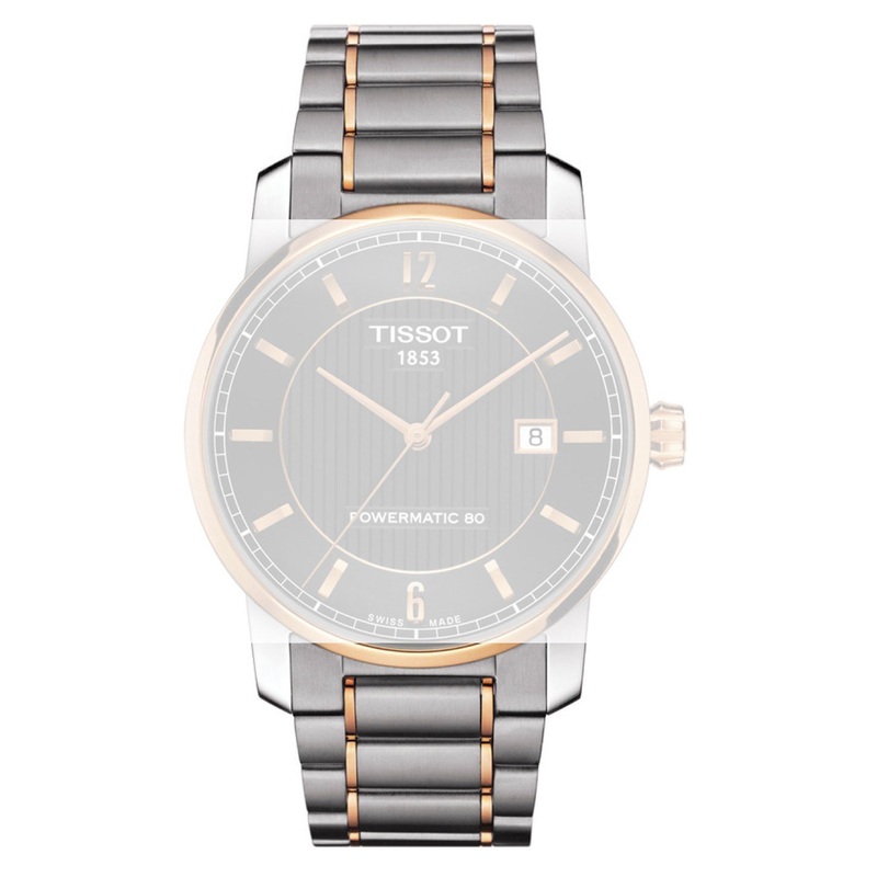 Tissot 22mm Titanium Two-Tone Coated Titanium Bracelet Dual Tone