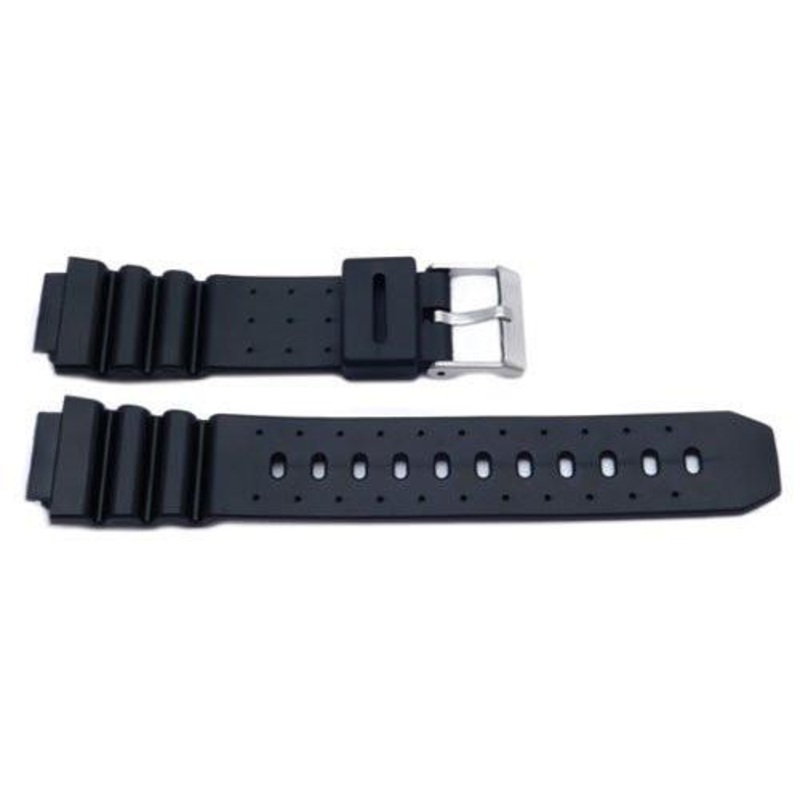 Black Casio Style 16mm Watch Strap P3041 Black