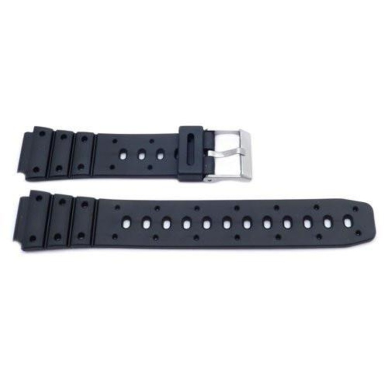 Black Casio Style 17mm Watch Band P3037 Black