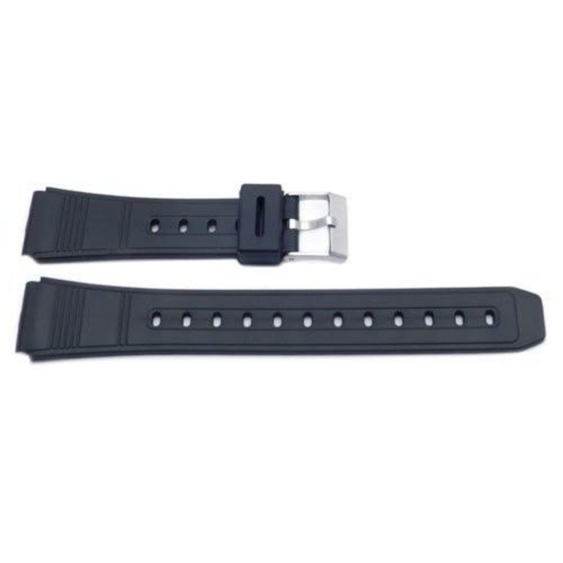 Black Casio Style 18mm Watch Strap P3023 Black