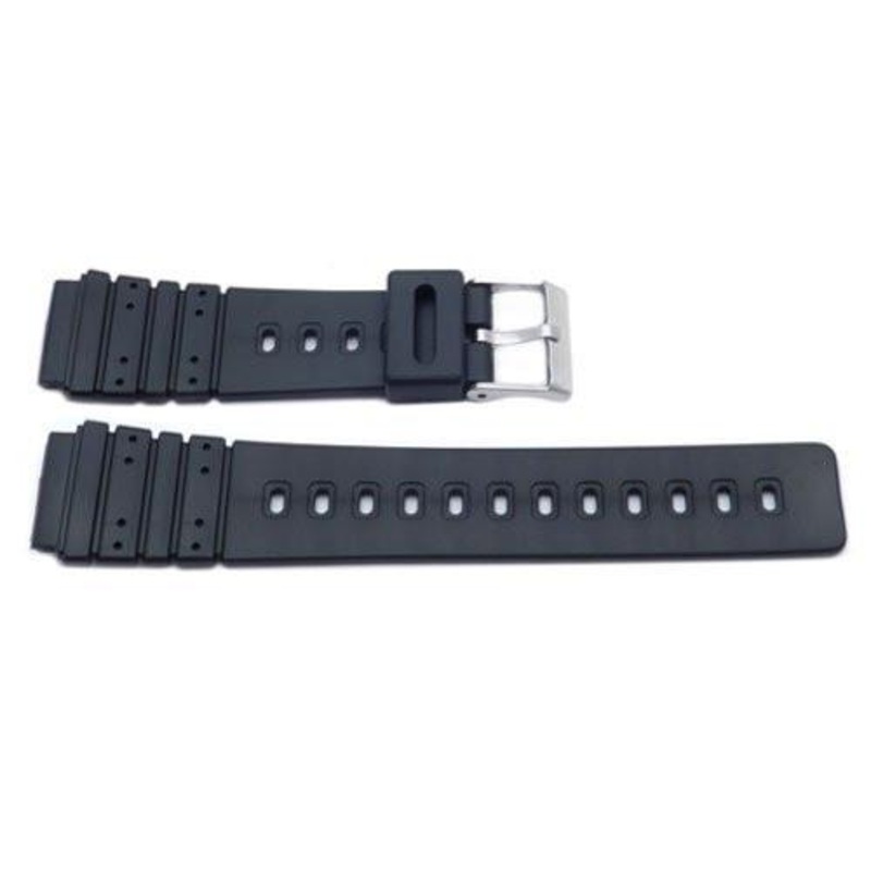 Black Casio Style 20mm Watch Band P3043 Black
