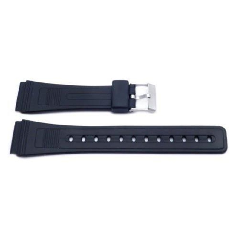 Black Casio Style 20mm Watch Strap P3028 Black