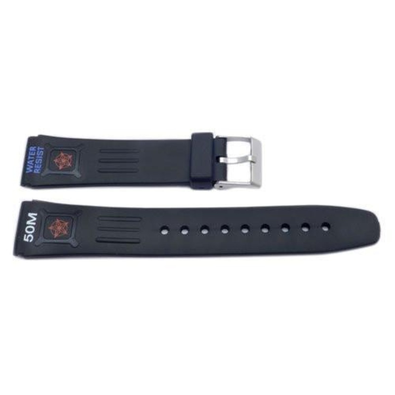 Black Casio Style 20mm Watch Strap P3066 Black