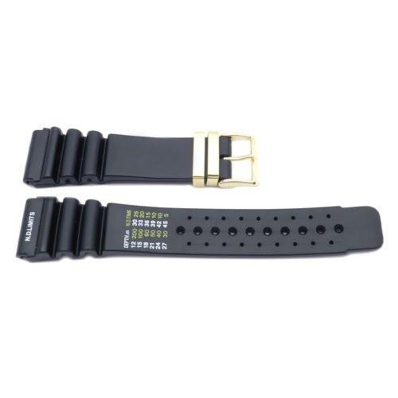 Black Citizen Style Gold Buckle Watch Band P3085 Black