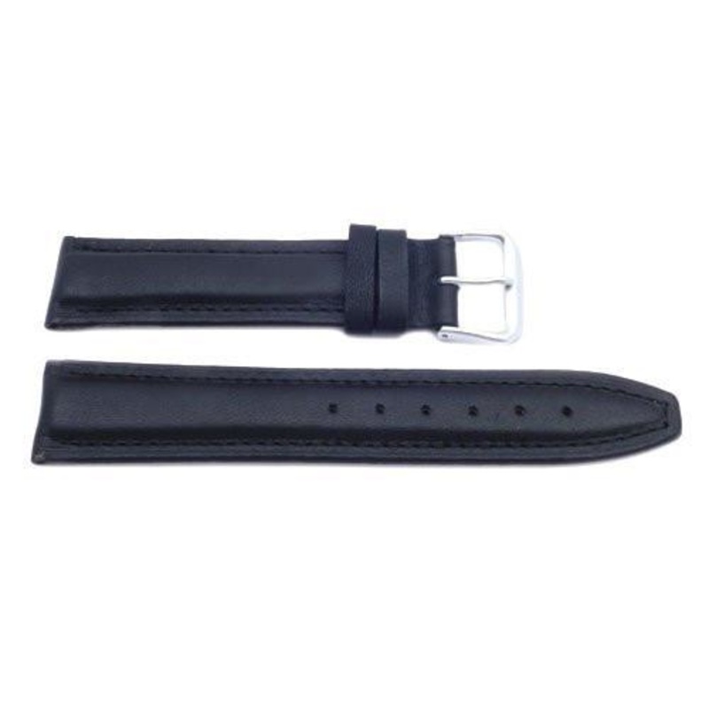 Black Oil Tanned Leather Men’s Watch Strap Black