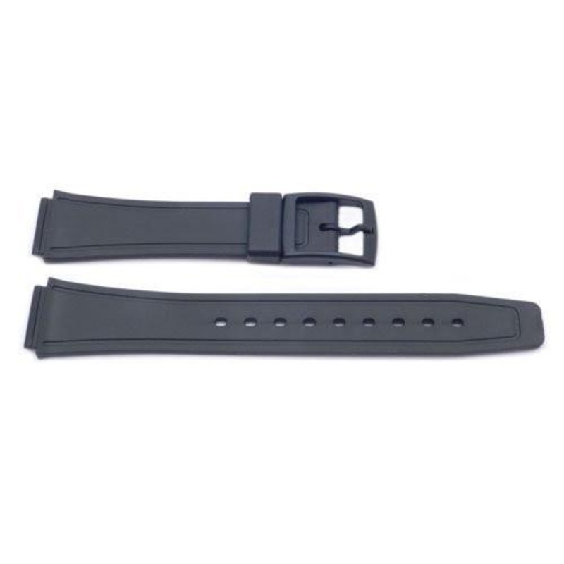 Black Q and Q Style 20mm Watch Band P3076 Black