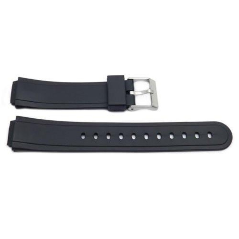 Black Resin Casio Style 15mm B-Y004 Watch Strap Black