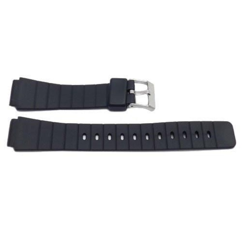 Black Resin Casio Style 16mm B-Y005 Watch Band Black