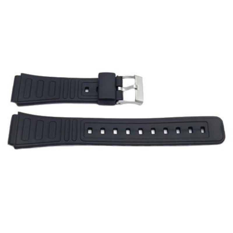 Black Resin Casio Style 18mm B-Y008 Watch Strap Black