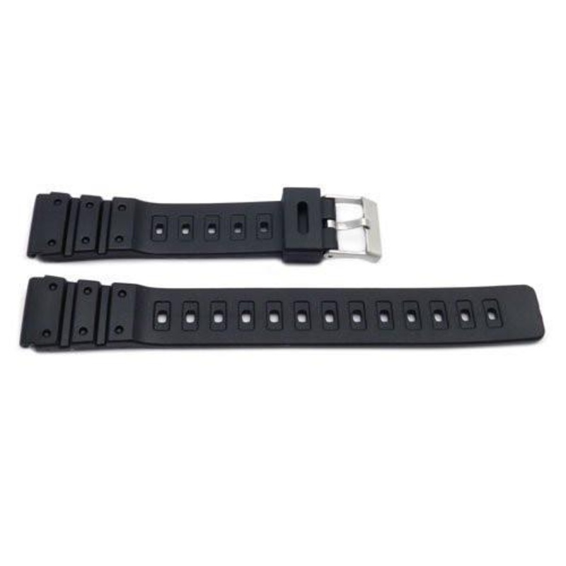 Black Resin Casio Style B-Y011 Watch Strap Black