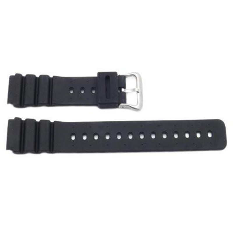 Black Rubber B-P140-G Watch Strap Black