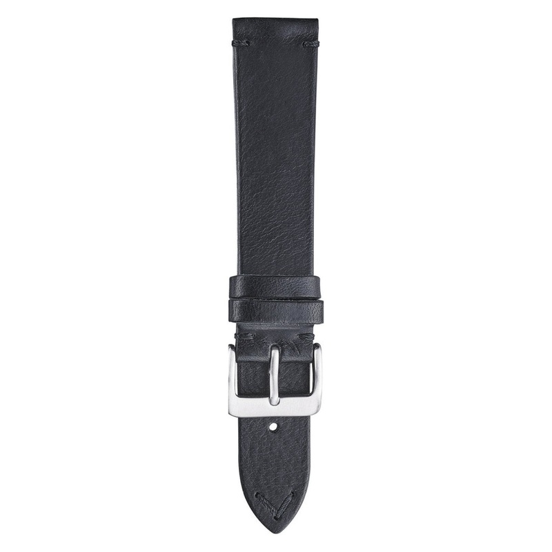 Vintage Leather with Ecru stitch detail at lug ends and pointed tip Watch Strap