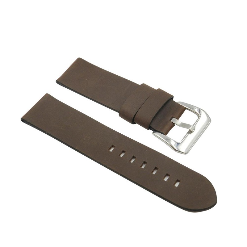 Wide Soft Leather Brown Strap Brown